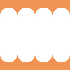 Obraz premium orange and white lattice-contiguous checkered background