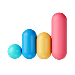 pills chart on white background