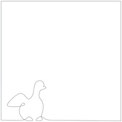 Easter continuous one line hand drawing frames pack. Illustration for post in social media, invitation, greeting card. Bunny, bird, sheep, church.