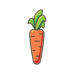 carrot cartoon vector icon illustration