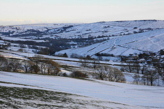 Snowy Winter in Lothersdale, Yorkshire Dales, England	