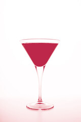 Viva Magenta trendy color of the year 2323.. Martini glass