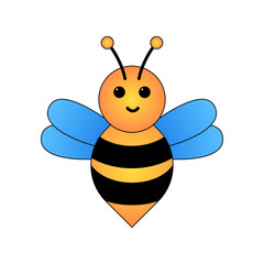 Honey bee cartoon illustration