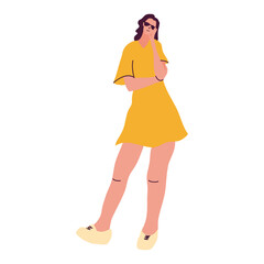 Girl Stylized Character flat illustration