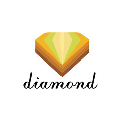 colorful diamond logo design used for jewelry shop or boutique to look luxury and cheerful