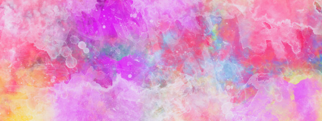 Beautiful abstract multi color watercolor paint background. Colorful watercolor stains on paper. Abstract colorful painting for texture.