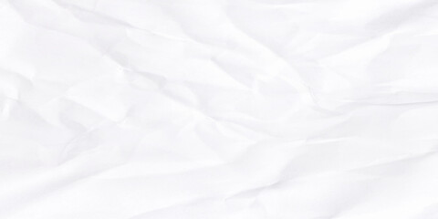 Clean white paper, wrinkled, abstract background. White crumpled paper texture background. Close up image.