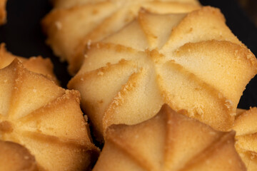 thin and crispy shortbread cookies on the table
