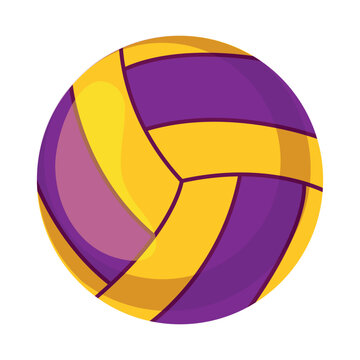 Vector cartoon image of a sports ball. The concept of sports, hobbies and competitions. A useful activity. A bright element for your design.