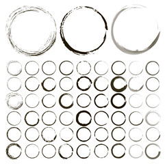 Set of grunge circles