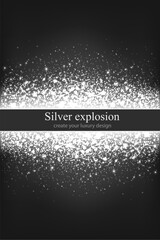 Silver/gold explosion background
