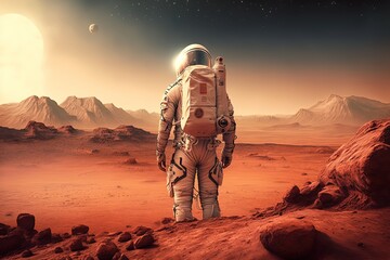 spaceman on mars, generative ai