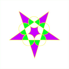 Obraz premium Geometry art in purple green