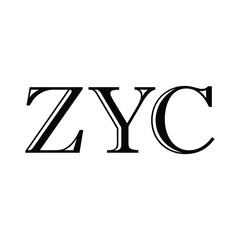 ZYC Letter Logo Design Vector