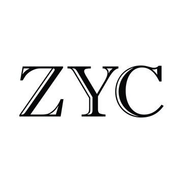 ZYC Letter Logo Design Vector
