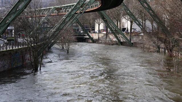 the wupper river in wuppertal germany 4k 30fps video