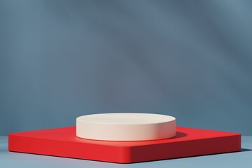 Scene with a podium for product presentation, 3d rendering