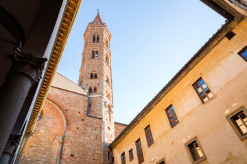 Badia Fiorentina abbey and church in Florence, Italy - obrazy, fototapety, plakaty