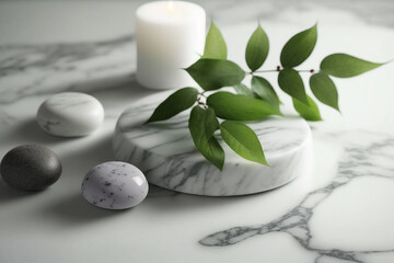 Fototapeta na wymiar conjunto decorativo de pedras para relaxamento em spa 