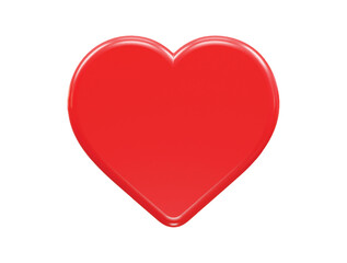 Heart icon 3d rendering vector illustration transparent element