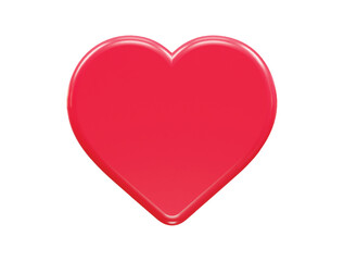 Heart icon 3d rendering vector illustration transparent element