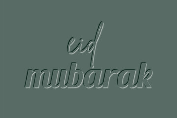 Pink Eid mubarak 3d editable text effect in neomorphic neomophisme emboss style