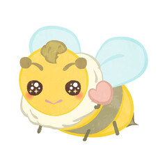 A cute bee with sparkling eyes