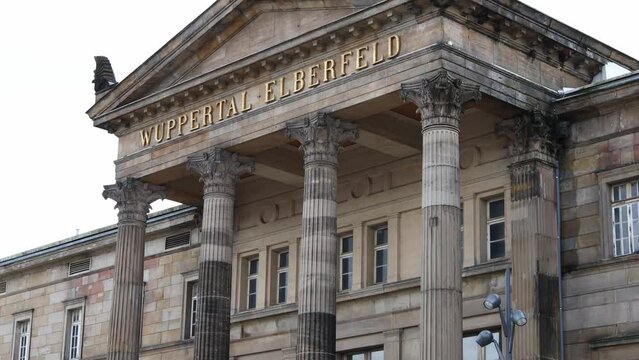 the historic train station building of wuppertal elberfeld in germany 4k 30fps video