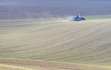 tractor in field