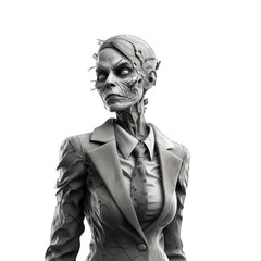 Fototapeta premium 3D zombie business women created with generative AI