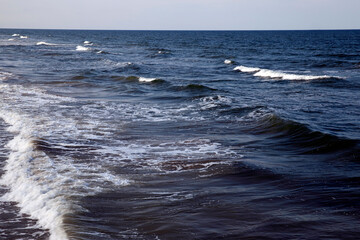 Waves on the Baltic Sea in summer