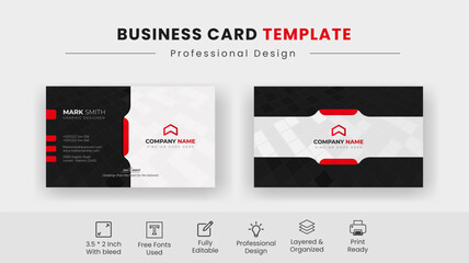 vector modern business card design in professional