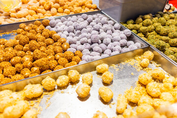Taiwanese traditional dessert sesame balls