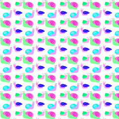 Colourful snail pattern