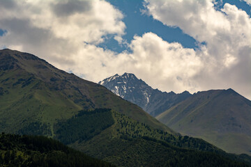 mountains and clouds