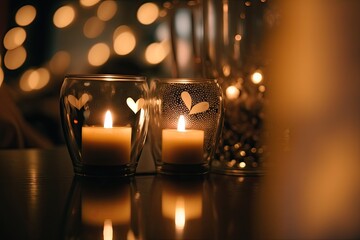 A Romantic Candlelit Escape: Cozy Atmosphere and Calming Moods to Create a Special Valentine Moment: Generative AI