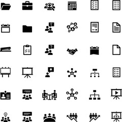 Group of icons. Work design. About business. For website design, documents, labels, stickers