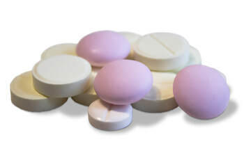 Medications on transparent PNG layer. Medicine concept.