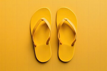 Pair of Colorful Summer Flip-Flops: Ready for Vacation & Travel: Generative AI