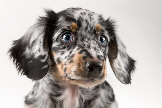 blue merle miniature dachshund, Generative AI
