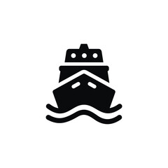 Ship icon isolated on white background