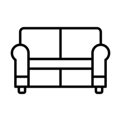 Sofa Bed, Living Room Icon Logo Design Vector Template Illustration Sign And Symbol Pixels Perfect