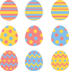 イースターエッグのイラストセット