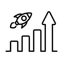 Business Launch Icon Logo Design Vector Template Illustration Sign And Symbol Pixels Perfect