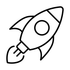 Rocket, Mission Icon Logo Design Vector Template Illustration Sign And Symbol Pixels Perfect