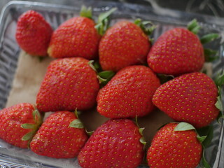 strawberries in a basket