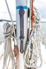 Sail boat ropes and knots