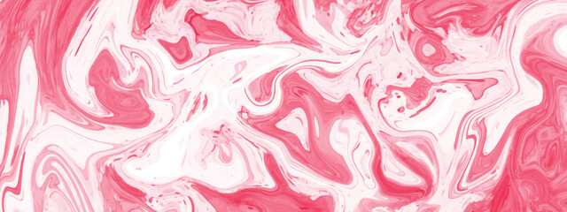 Luxurious colorful liquid marble surfaces design. Pink and white color beautiful fluid abstract acrylic pour onyx marble oil paint background illustration. 