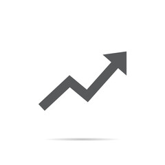 Grow up arrow icon vector. Successful business concept