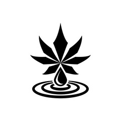 Medical cannabis as a logo design. Illustration of medical cannabis as a logo design on a white background - 580354905
